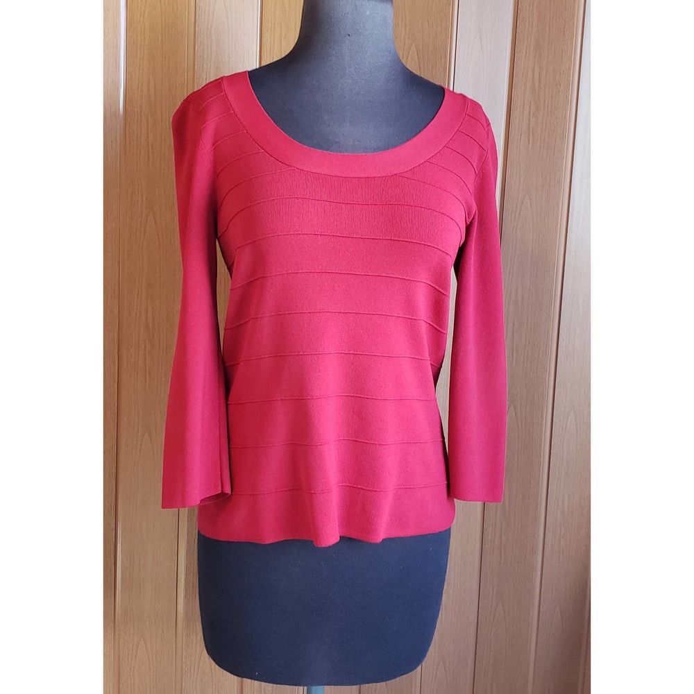 Cable & Gauge size small red long sleeve blouse